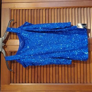 NWT Inc sequin cold shoulder shirt